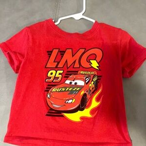 Disney Cars Lightning McQueen Red Kids T-Shirt